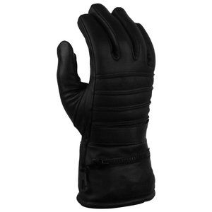 Insulated Lambskin Leather Gauntlet Gloves with Rain Mitt